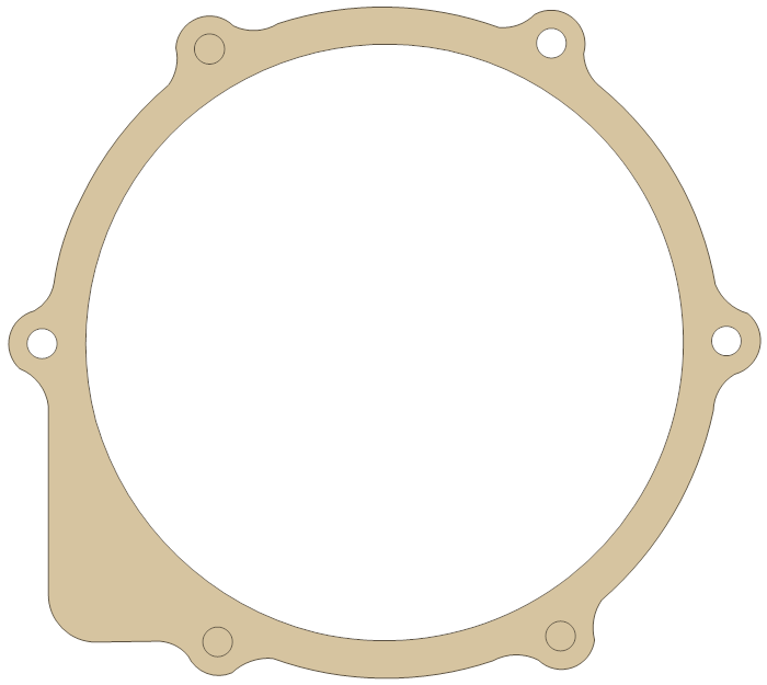 Suzuki Recoil Starter gasket outline, OEM 18299-19B10, A material