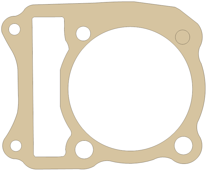 Suzuki LTF4WDX Cylinder Base gasket outline