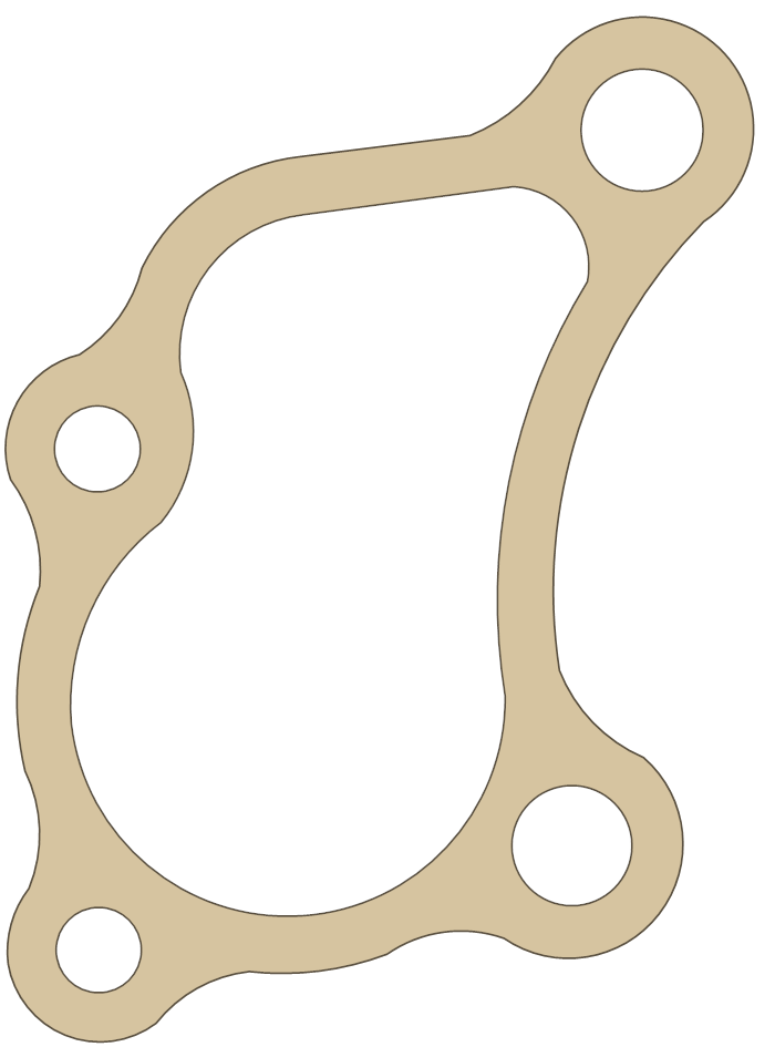 Suzuki Front Gear Case Cover gasket outline, OEM 27473-19B11, A material