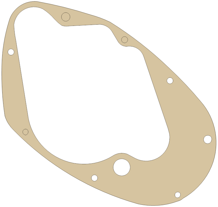 Suzuki TC120 Gasket gasket outline