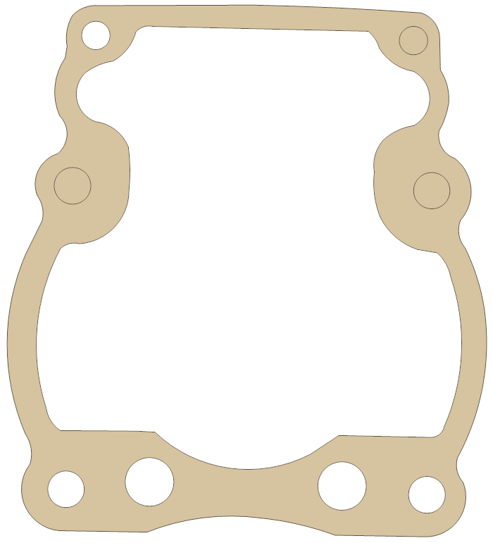 Suzuki Cylinder gasket outline, OEM 11241-14101, A material