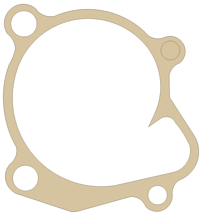 Suzuki RM125X Water Pump gasket outline