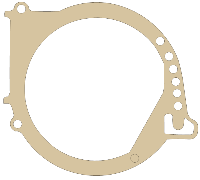 Suzuki Gasket gasket outline, OEM 11484-26700, A material