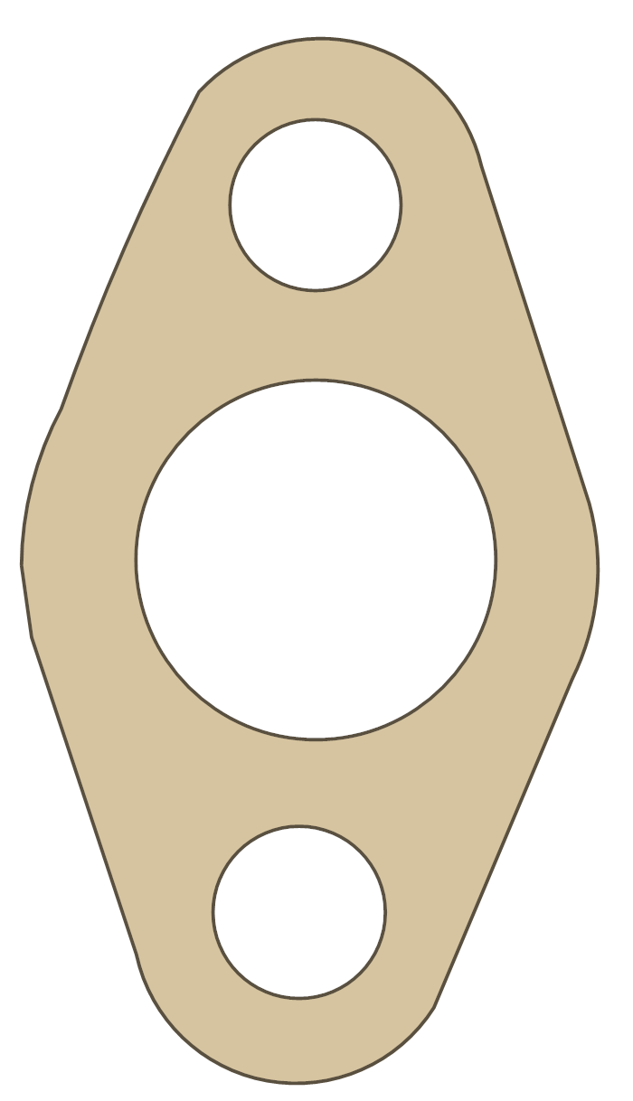 Suzuki Tensioner gasket outline, OEM 17436-14100, A material