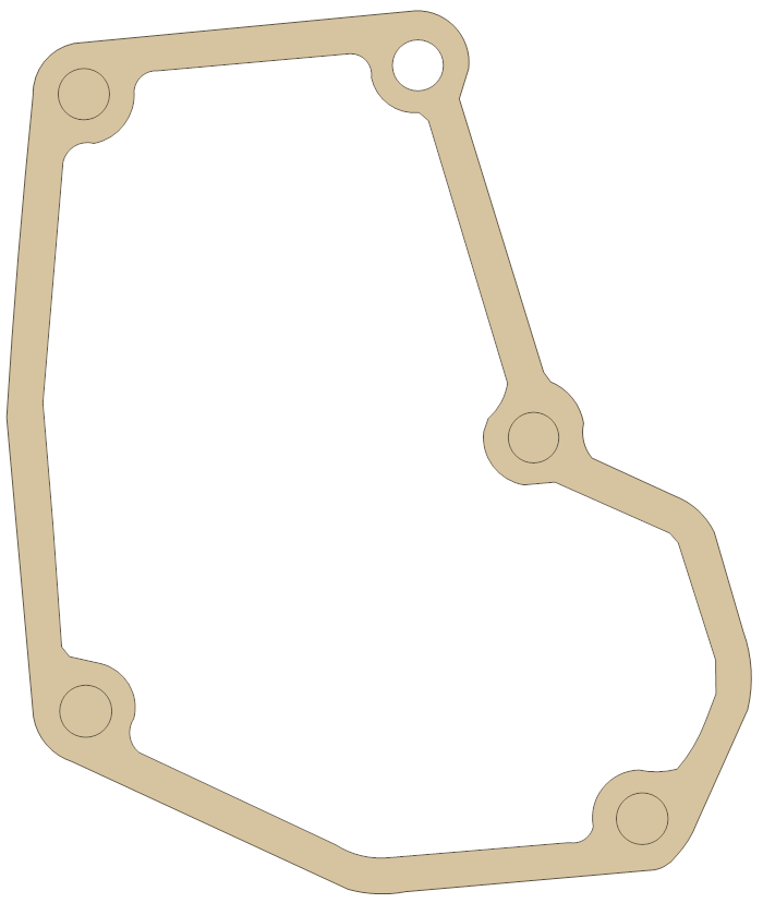 Suzuki Cylinder Cover No.1 gasket outline, OEM 11233-37E30, A material