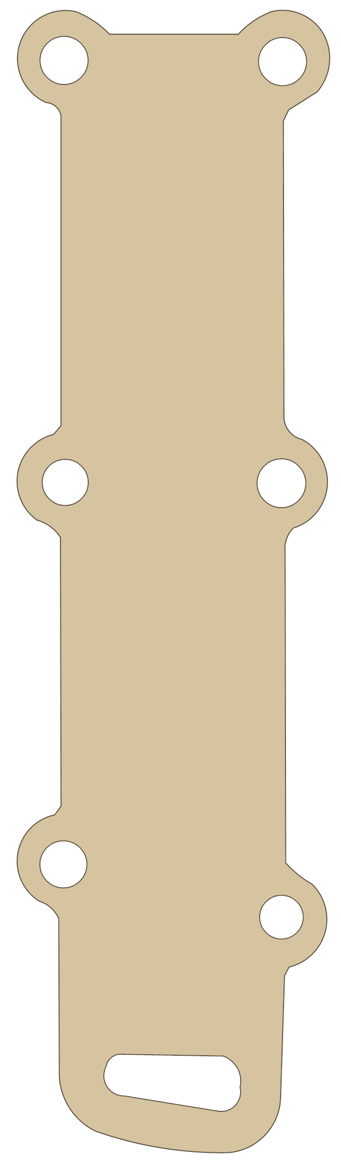 Suzuki Outboard 3 gasket outline