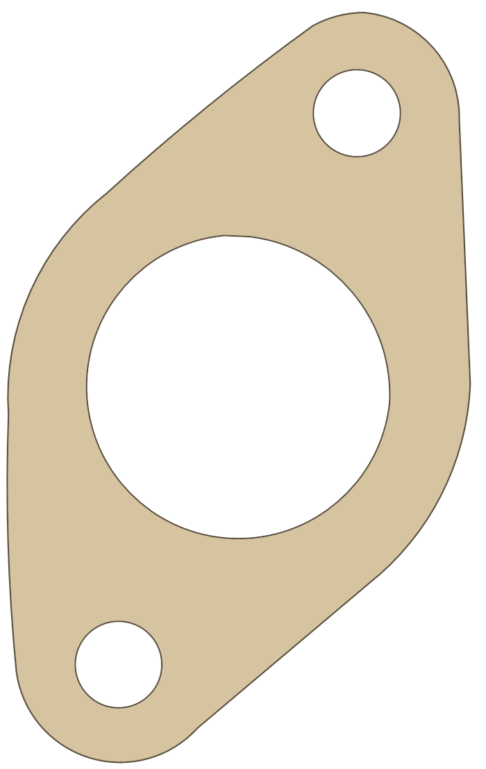 Suzuki GT250 Carburetor gasket outline