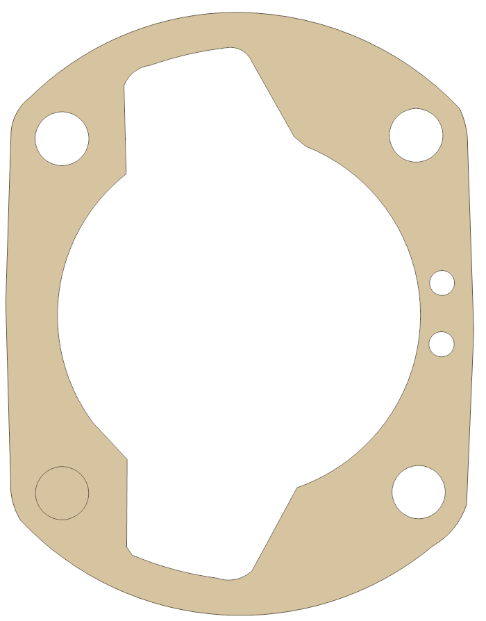 Suzuki TC120 Cylinder gasket outline