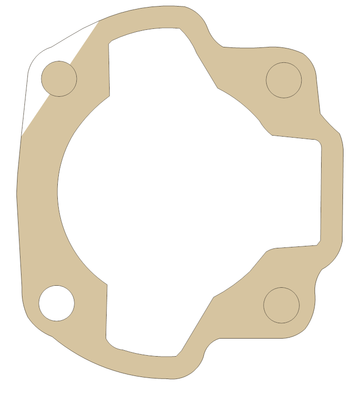 Suzuki RV90 Cylinder gasket outline