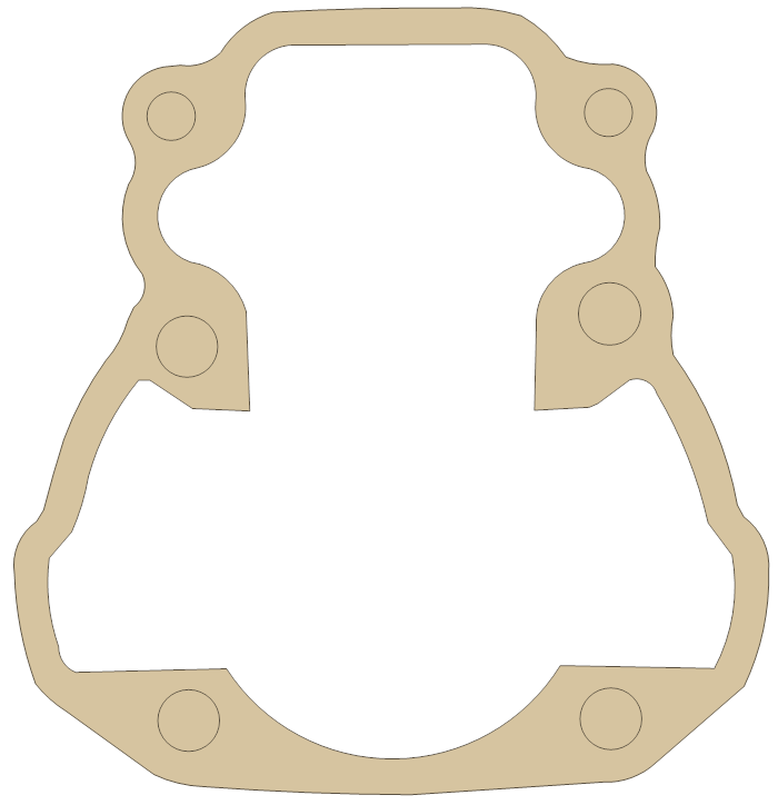 Suzuki RM80 Cylinder gasket outline