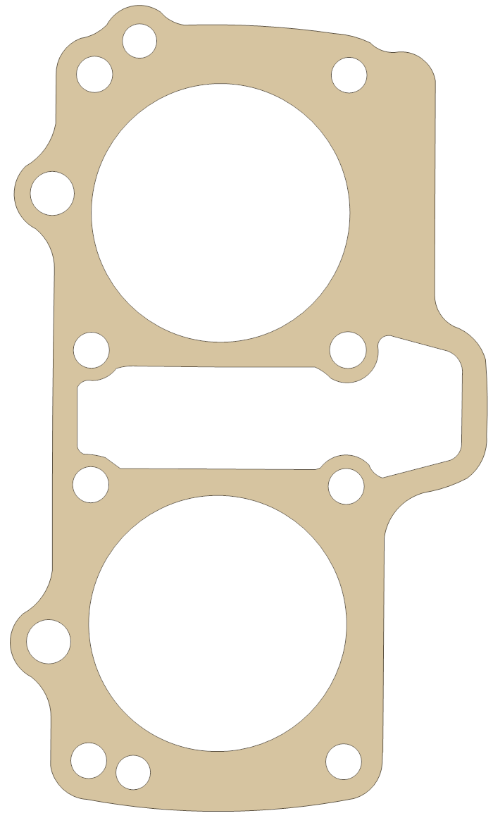 Suzuki GS250T Cylinder gasket outline