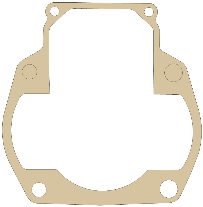 Suzuki RM400 Cylinder gasket outline