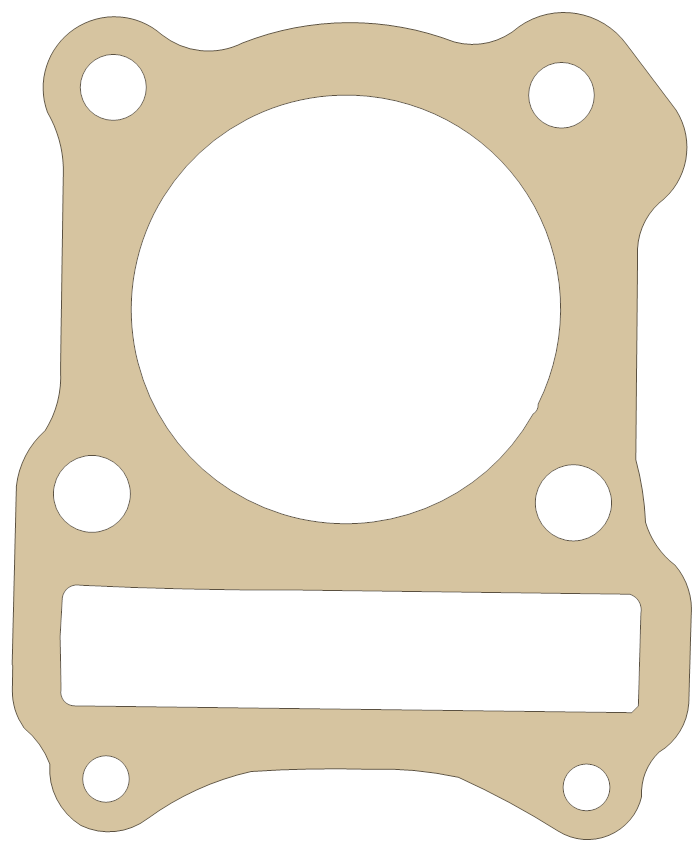 Suzuki Base gasket outline, OEM 11241-05311, A material