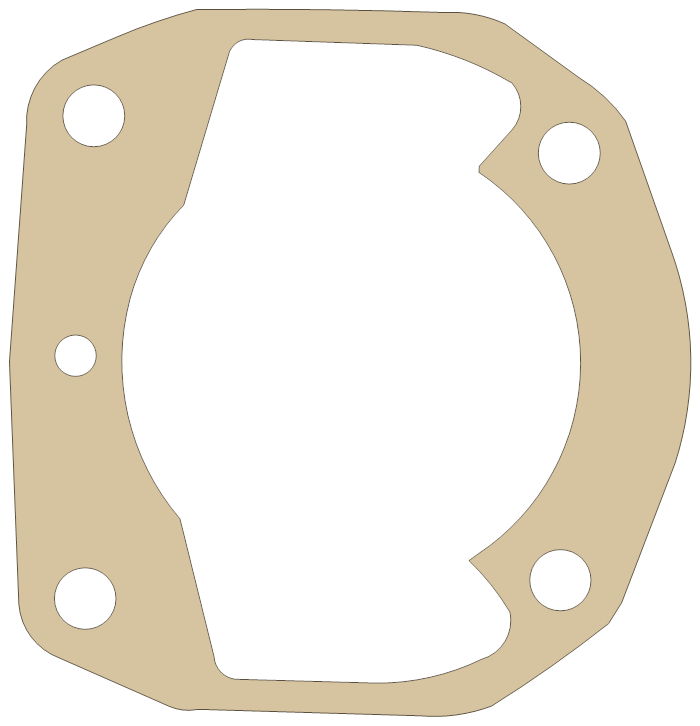 Suzuki GT250 Cylinder gasket outline