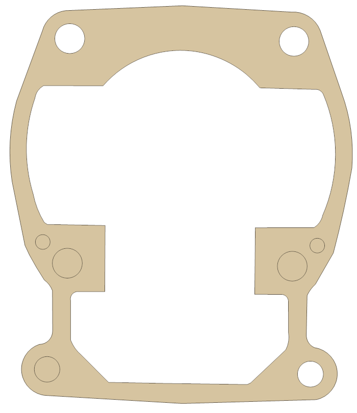 Suzuki DS185 Base gasket outline