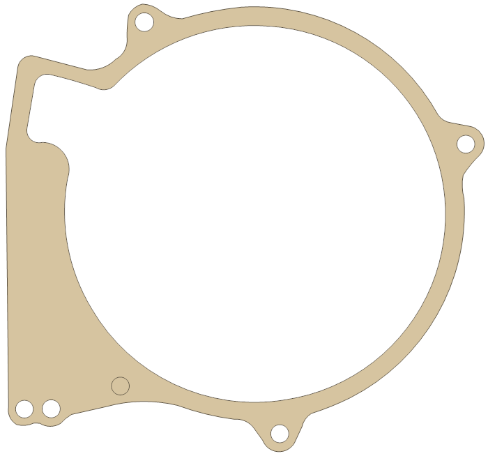 Suzuki GT185 Magneto Cover gasket outline