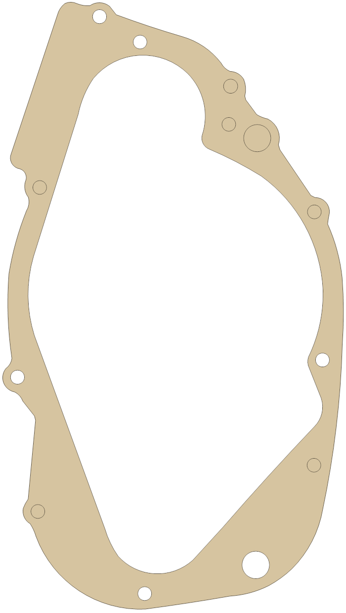Suzuki GT185 Gasket gasket outline