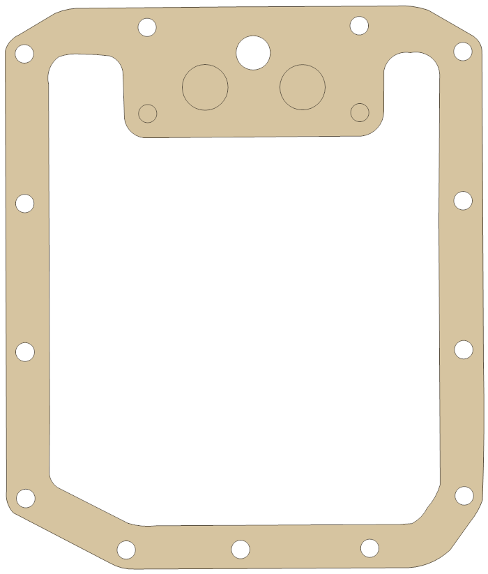 Suzuki GS250T 11489-11400 gasket outline
