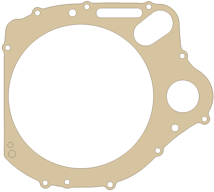 Suzuki GS750 Clutch Cover gasket outline