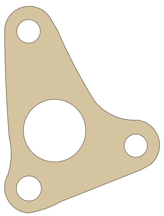 Suzuki Tensioner Cam Case gasket outline, OEM 12837-45000, A material