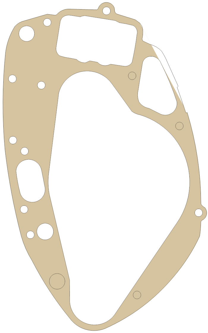 Suzuki RV90 Gasket gasket outline