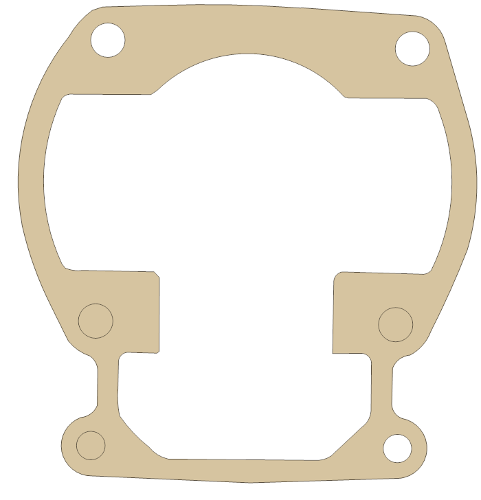 Suzuki DS250 Cylinder Base gasket outline