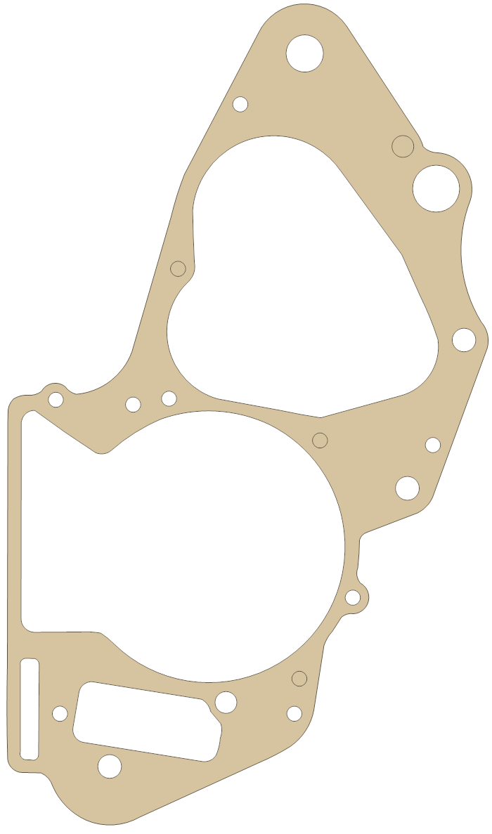 Suzuki Crankcase Cover gasket outline, OEM 11481-00B01, A material