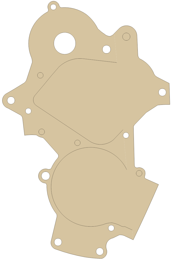 Suzuki 11481-03002 gasket outline, OEM 11481-03002, A material