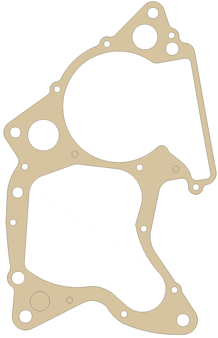 Suzuki Center Case gasket outline, OEM 11481-40300, A material