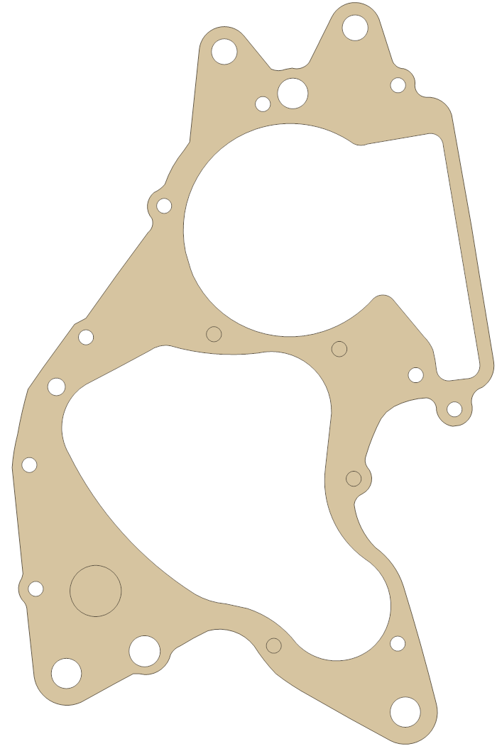 Suzuki Crankcase gasket outline, OEM 11481-40200/10, A material
