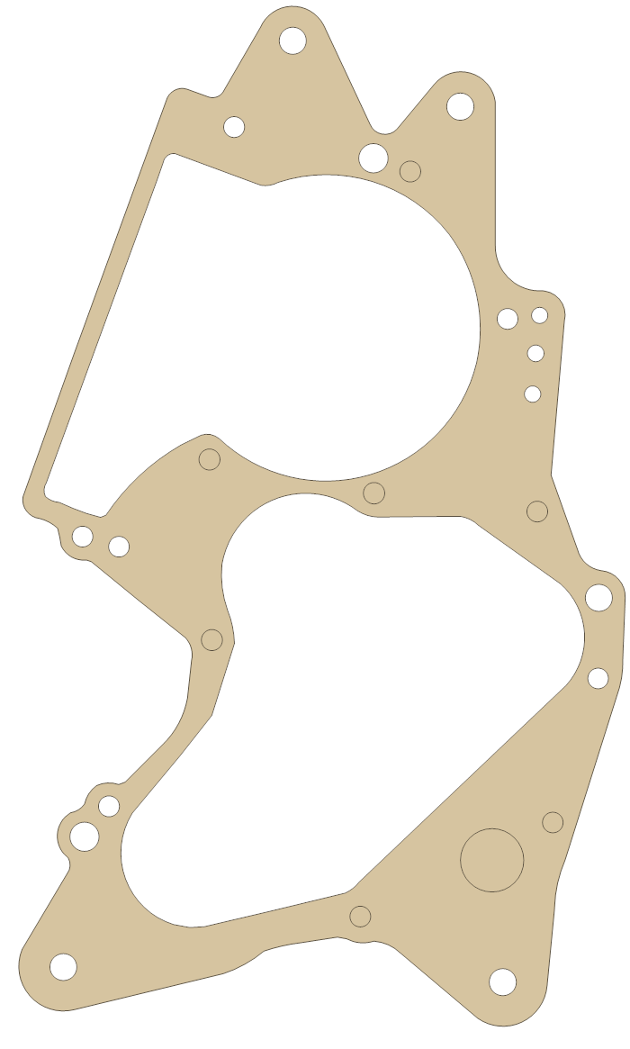 Suzuki Crankcase gasket outline, OEM 11481-41500, A material