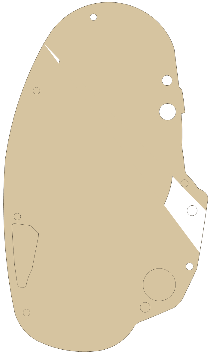 Suzuki 11482-11000 gasket outline, OEM 11482-11000, A material