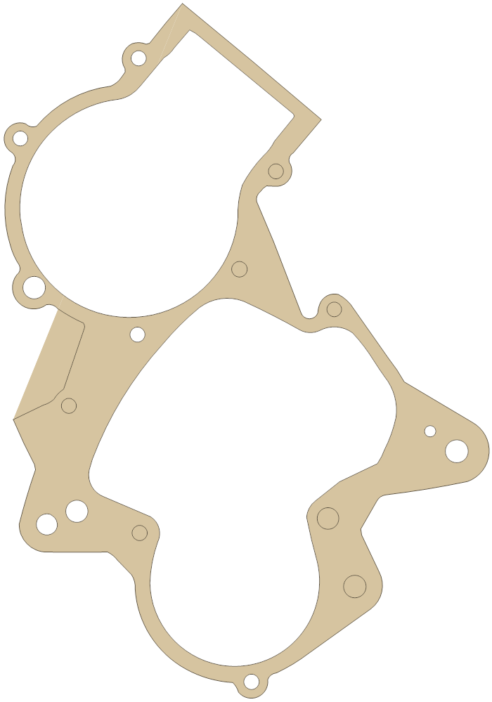 Suzuki TC120 Crankcase gasket outline