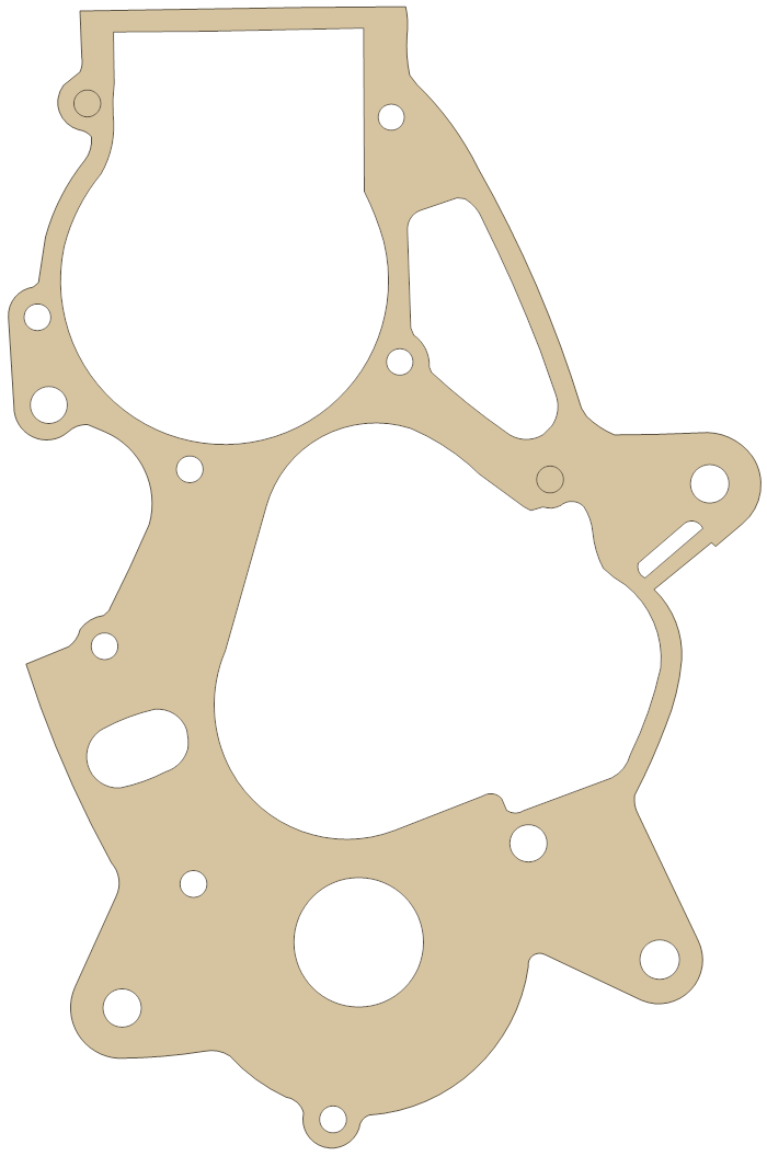 Suzuki TM75 Crankcase gasket outline
