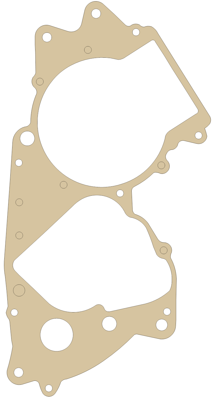 Suzuki TC185 Crankcase gasket outline