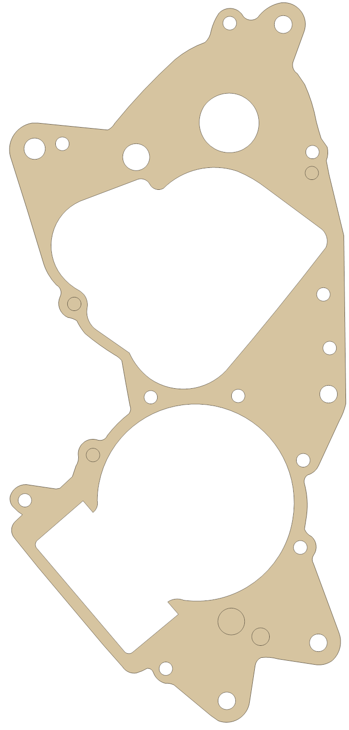 Suzuki Crankcase gasket outline, OEM 11481-29201, A material