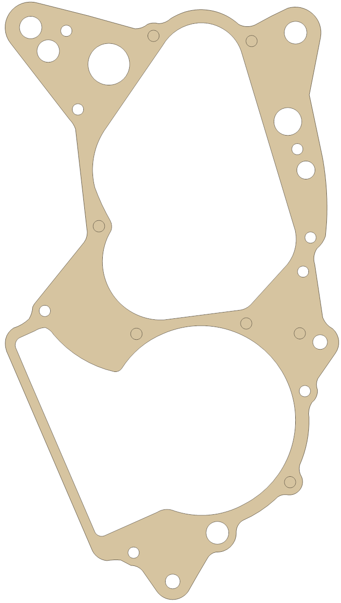 Suzuki DS250 Crankcase gasket outline