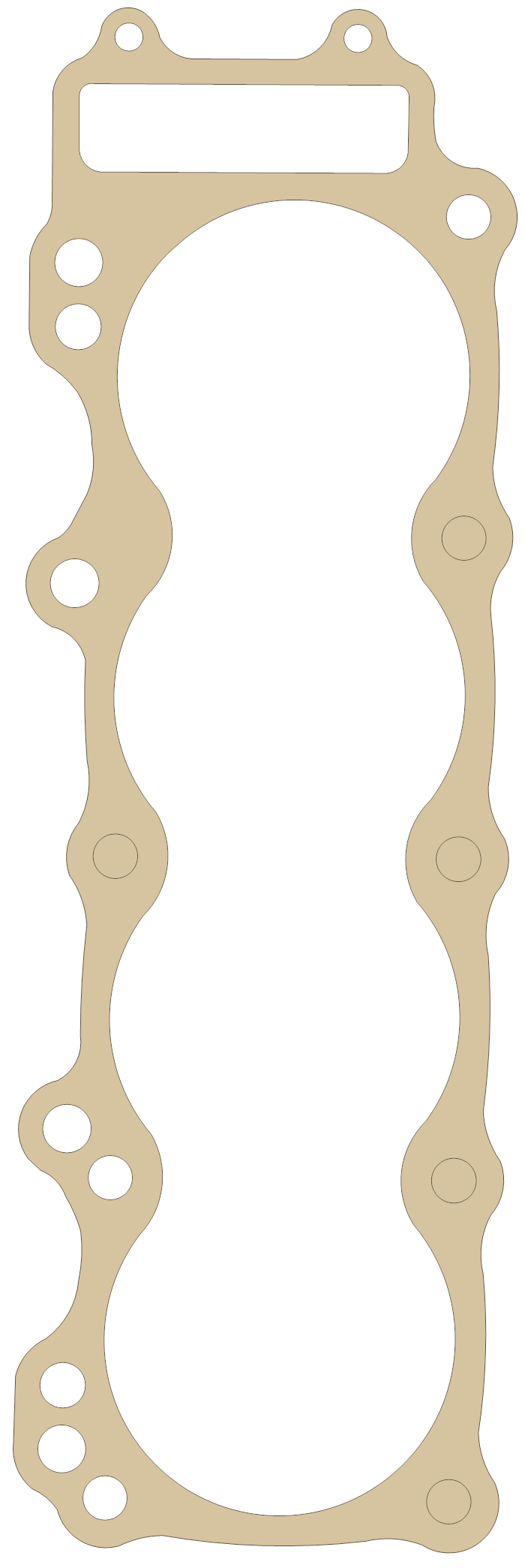 Suzuki GSX-R750 Cylinder gasket outline