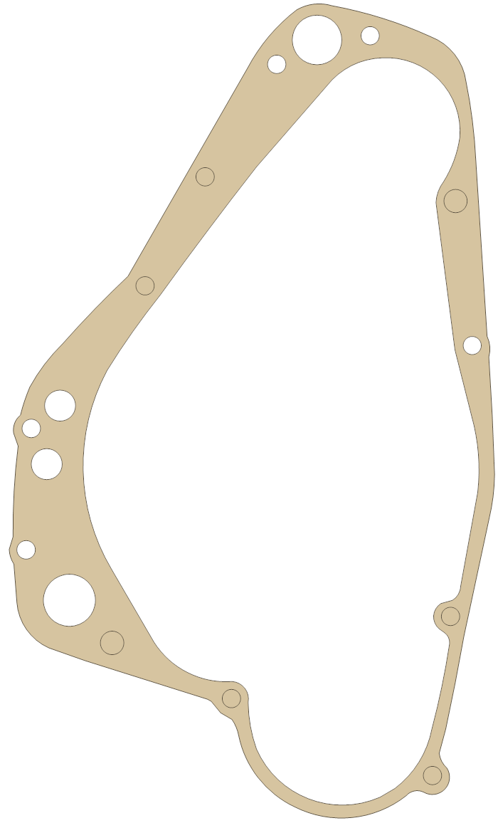 Suzuki RM250 Clutch Cover gasket outline