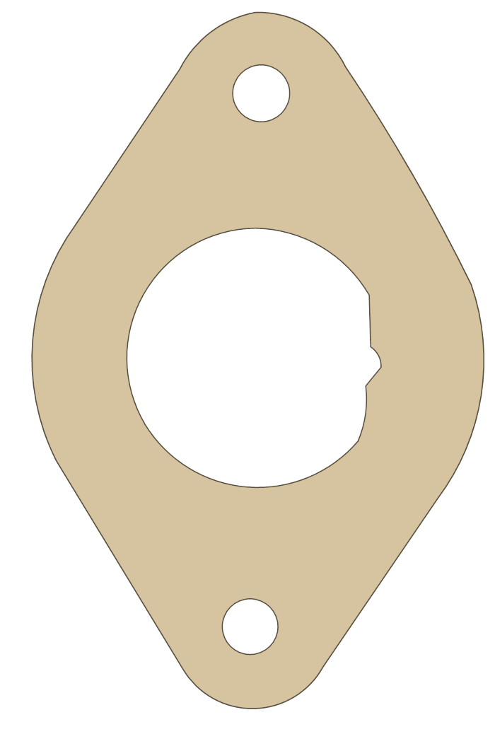 Suzuki LTF250 Intake Pipe gasket outline