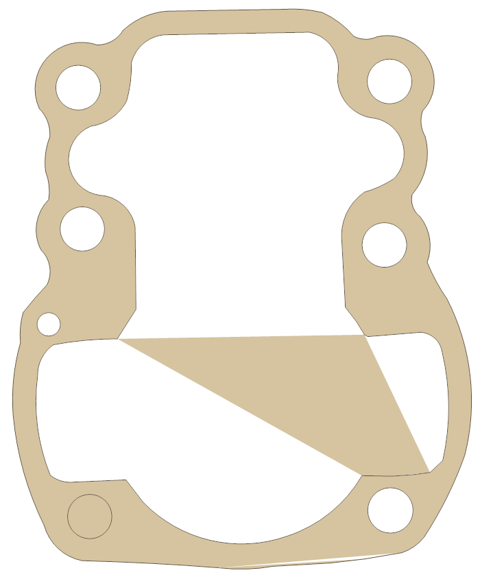 Suzuki DS80 Base gasket outline