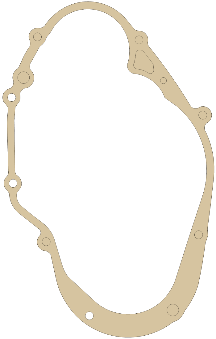 Suzuki RM50 Clutch Cover gasket outline