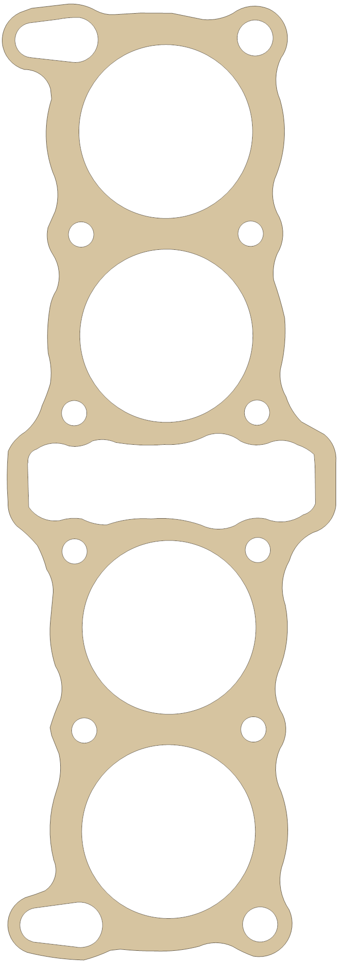 Suzuki GS550M Cylinder gasket outline
