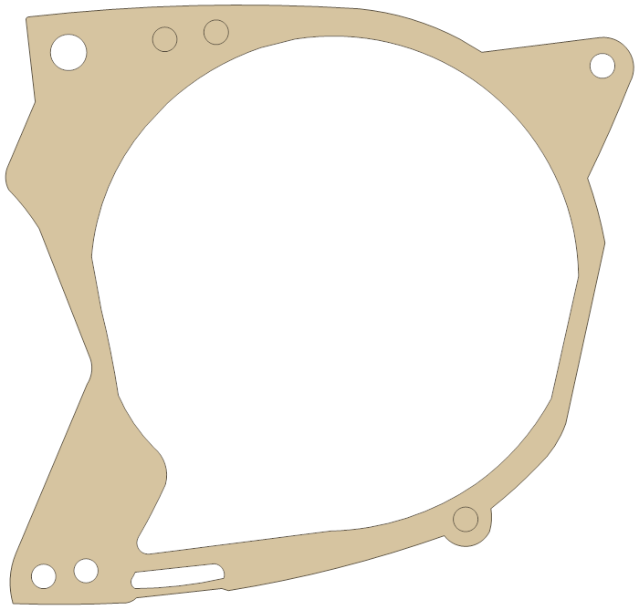 Suzuki Magneto Cover gasket outline, OEM 11483-23001, A material