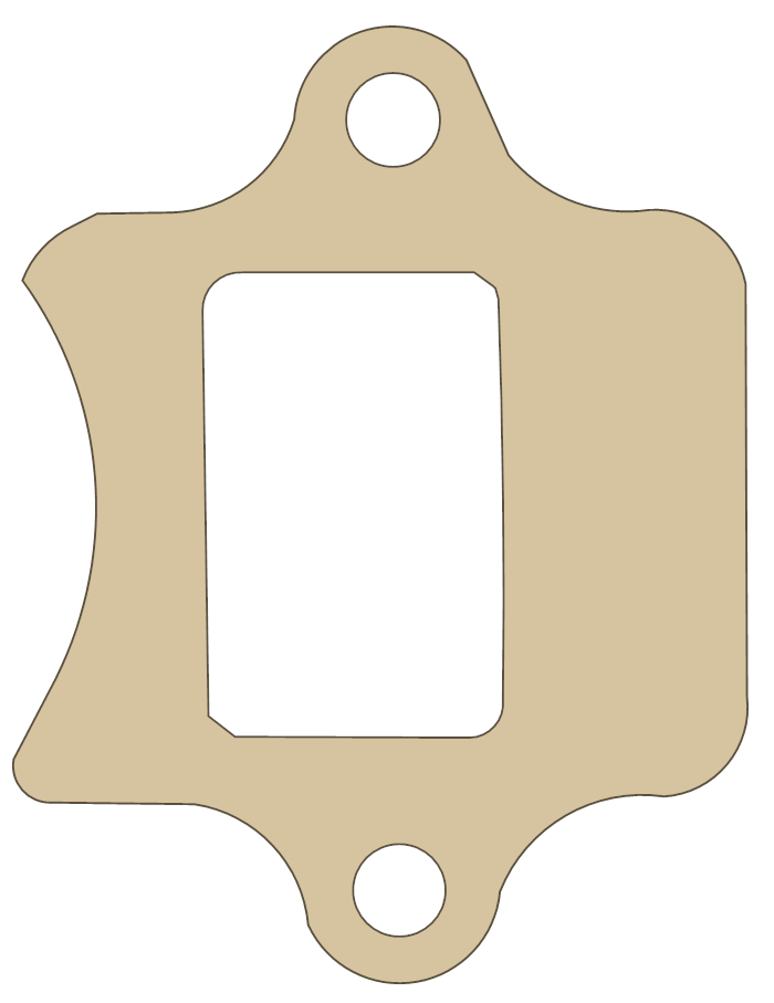 Suzuki RM60 Reed Valve gasket outline