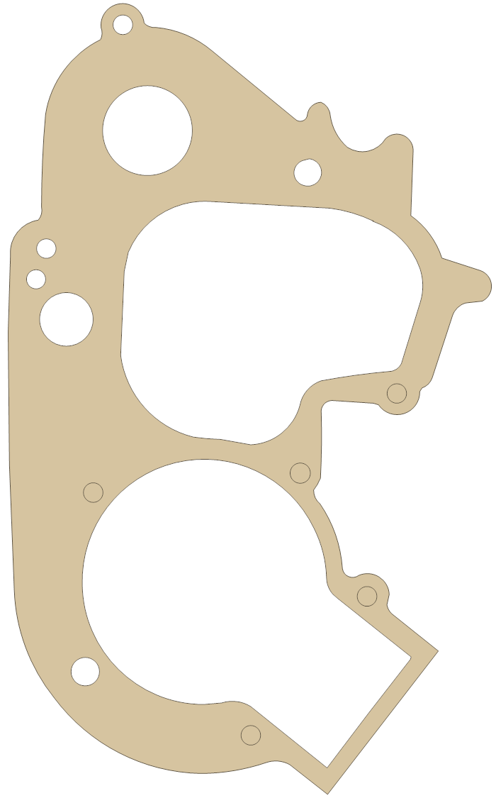Suzuki 11481-01001 gasket outline, OEM 11481-01001, A material