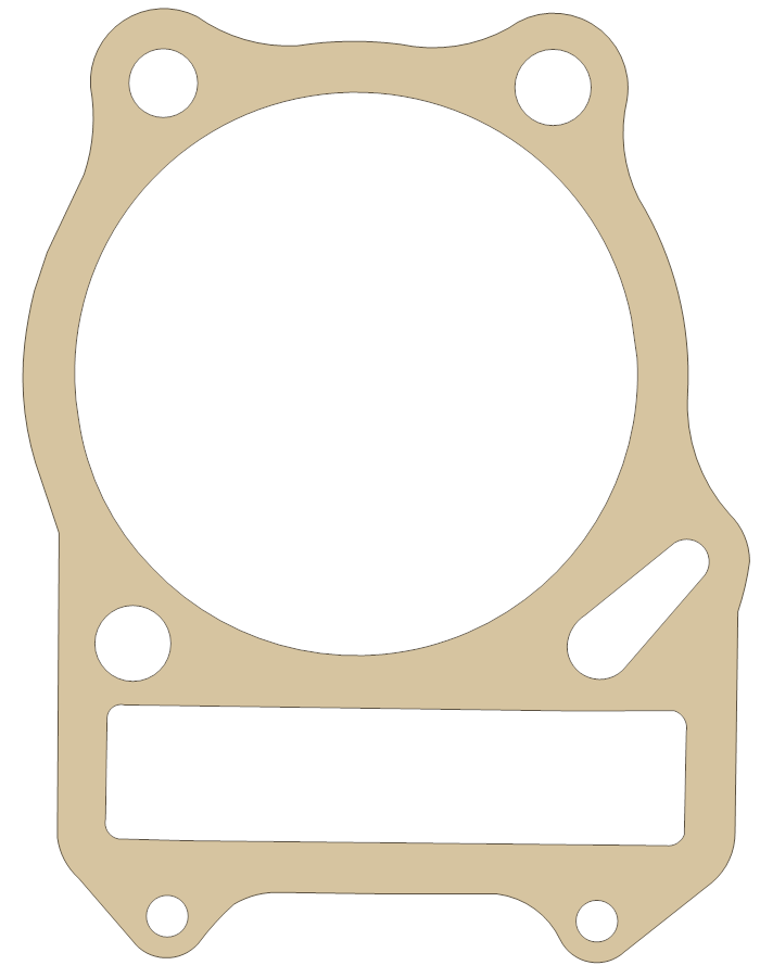 Suzuki DR500S Base gasket outline