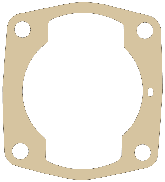 Suzuki TS185 Cylinder gasket outline