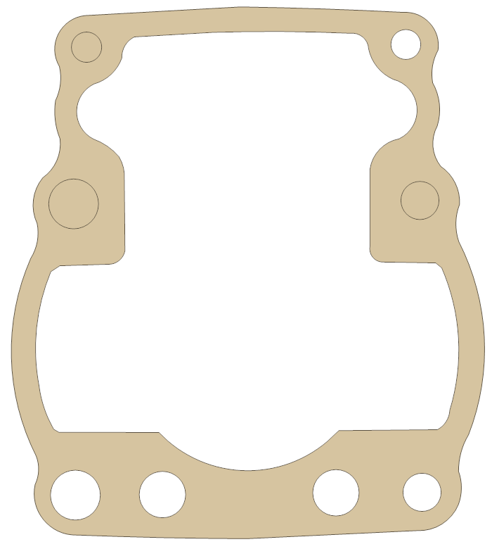 Suzuki RM80 Cylinder gasket outline