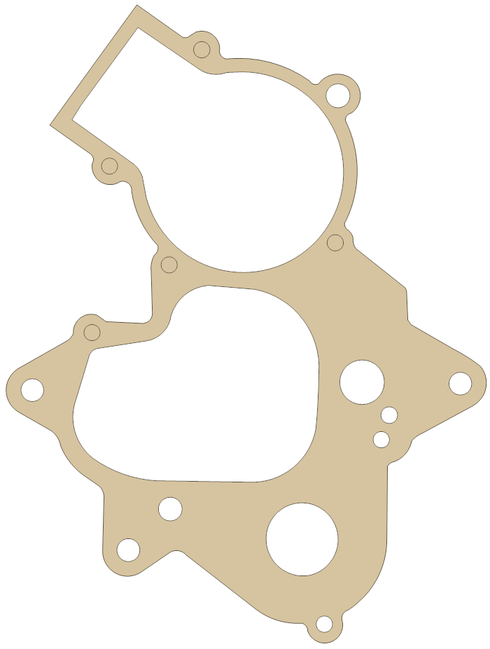 Suzuki 11481-01002 gasket outline, OEM 11481-01002, A material